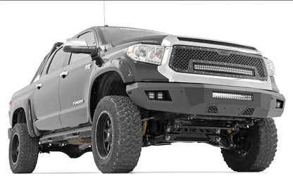 Rough Country Mesh Grille | 30" Dual Row LED | Black | White DRL | Toyota Tundra (14-17) by Rough Country