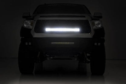 Rough Country Mesh Grille | 30" Dual Row LED | Black | White DRL | Toyota Tundra (14-17) by Rough Country