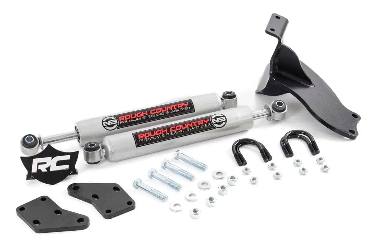 Rough Country N3 Steering Stabilizer | Dual | 2.5-8 Inch Lift | Ram 2500 (14-26)/3500 (13-26) by Rough Country