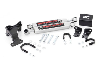 Rough Country N3 Steering Stabilizer | Dual | 2-8 Inch Lift | Jeep Wrangler JK/Wrangler Unlimited (07-18) by Rough Country