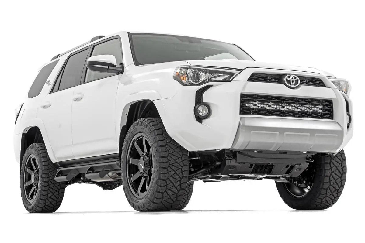 Rough Country LED Light Kit | Bumper Mount | 30" Black Dual Row | White DRL | Toyota 4Runner (14-20) by Rough Country