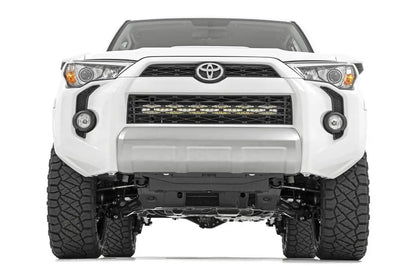 Rough Country LED Light Kit | Bumper Mount | 30" Black Dual Row | White DRL | Toyota 4Runner (14-20) by Rough Country