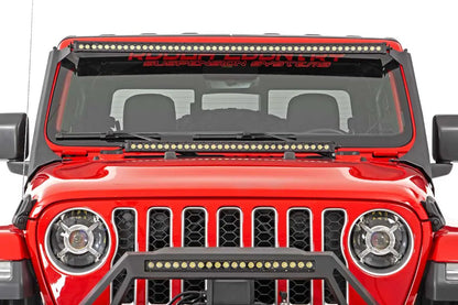 Rough Country LED Light Kit | Windshield | 50" Spectrum Single Row | Jeep Gladiator JT/Wrangler JL (18-26) by Rough Country