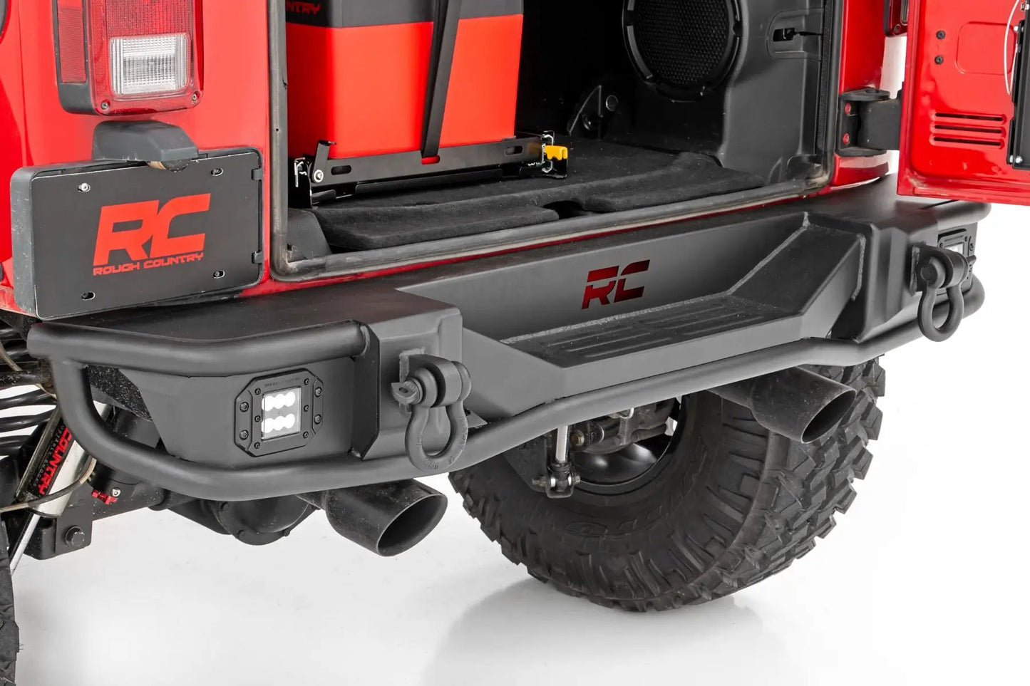 Rough Country Rear Bumper | Tubular | Jeep Wrangler JK/Wrangler Unlimited (2007-2018) by Rough Country