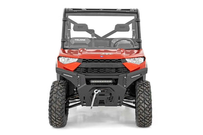 Rough Country LED Light Kit | Bumper Mount | 12" Black Single Row | White DRL | Polaris Ranger XP 1000 by Rough Country