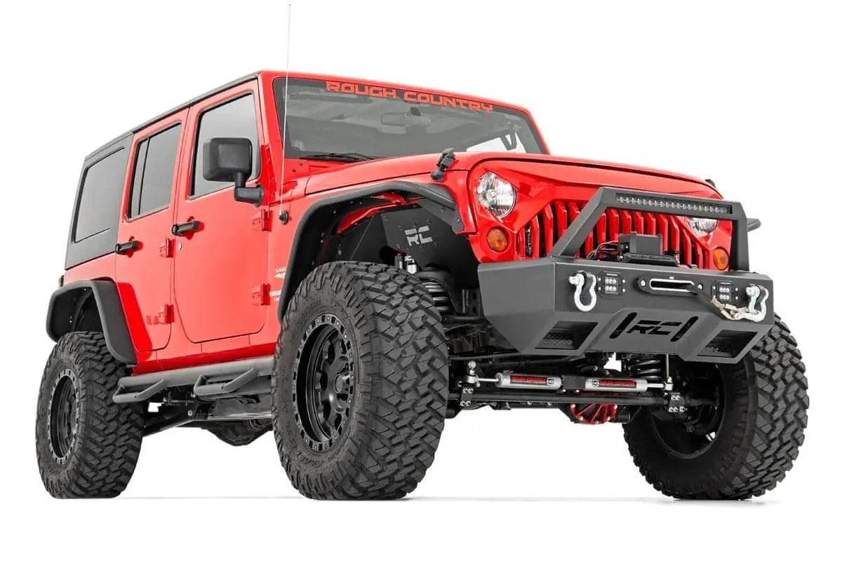 Rough Country 4 Inch Lift Kit | Long Arm | Jeep Wrangler Unlimited 2WD/4WD (2007-2011) by Rough Country