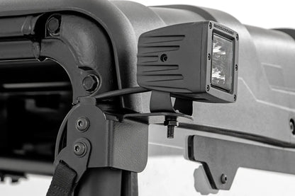 Rough Country LED Light Kit | Rear Mount | 2" Black Pair | Flood | Polaris Ranger XP 1000 by Rough Country