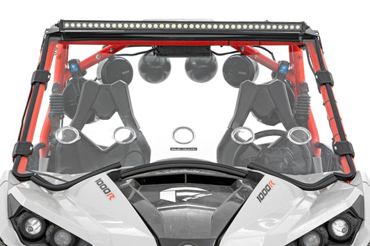 Rough Country LED Light Kit | Front Mount | 40" Black Dual Row | White DRL | Can-Am Commander Max 1000