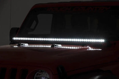 Rough Country LED Light Kit | Cowl Mount | 50" Spectrum Single Row | Jeep Gladiator JT/Wrangler JL (18-26) by Rough Country