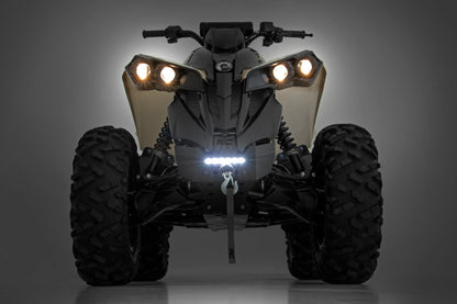 Rough Country Winch Bumper | 4500-Lb Winch | Black Series LED | 6" Light | Can-Am Renegade 1000/Renegade 500