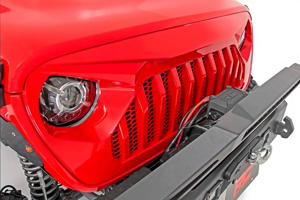 Rough Country Replacement Grille | Angry Eyes | Jeep Gladiator JT/Wrangler JL 4WD (18-26) by Rough Country