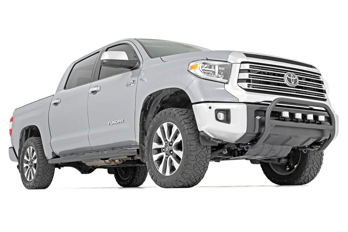 Rough Country Oval Nerf Step | Crew Cab | Black | Toyota Tundra 2WD/4WD (2007-2021) by Rough Country