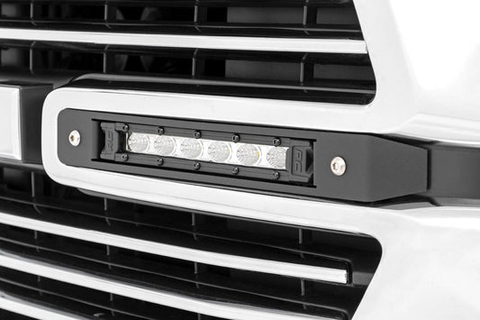Rough Country Dual 6in LED Grille Kit | Chrome Slimline | Ram 1500 2WD/4WD (2019-2024)