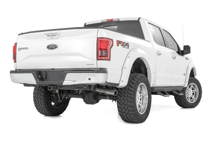 Rough Country SRX2 Adj Aluminum Step | Crew Cab | Ford F-150/Lightning/F-250/F-350/Raptor (15-25) by Rough Country