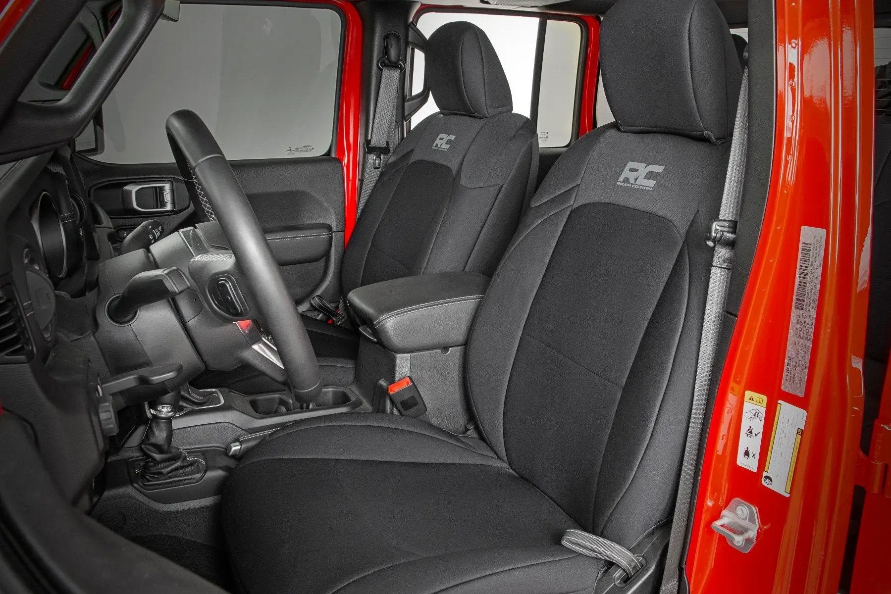 Rough Country Seat Covers | Front and RR w/ Cup Holder | Jeep Gladiator JT 4WD (2020-2025) by Rough Country