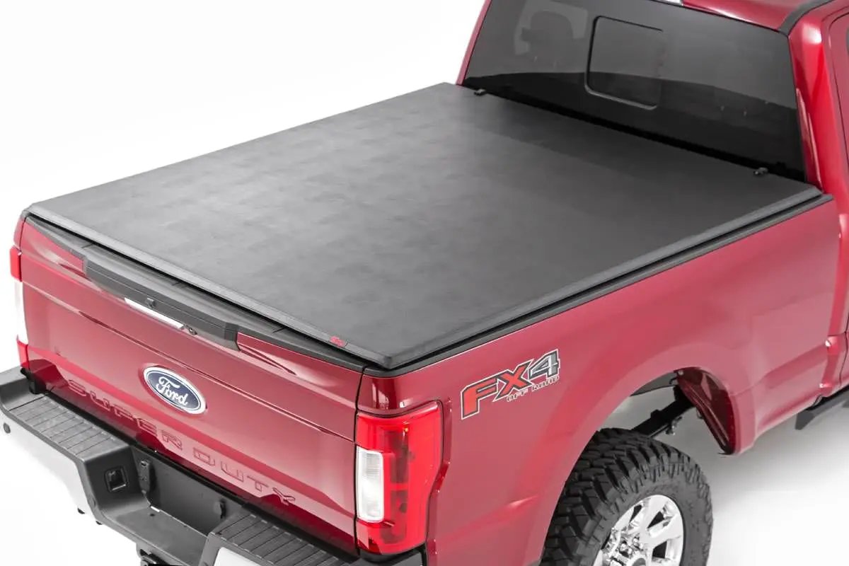 Rough Country Soft Tri-Fold Bed Cover | 6'10" Bed | Ford F-250/F-350 Super Duty (17-26) by Rough Country