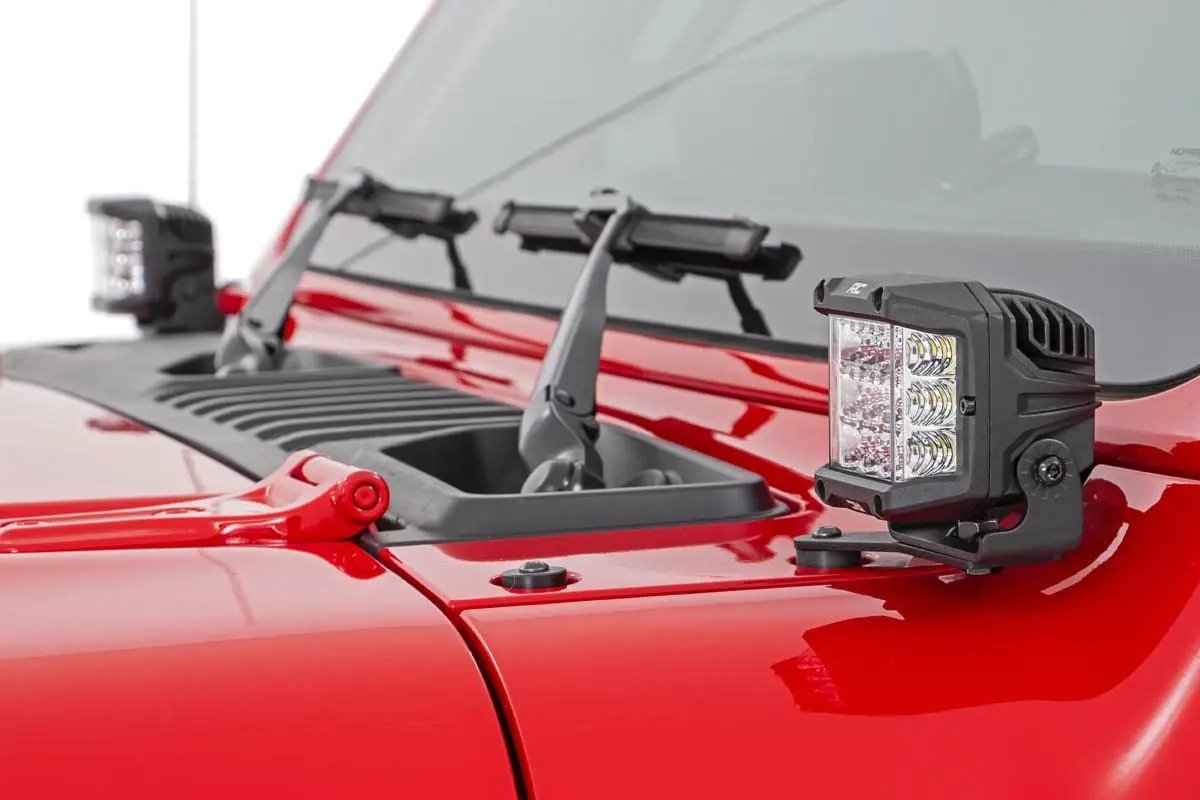 Rough Country 3 Inch Chrome Series LED Lights | Wide Angle Osram | Pair by Rough Country