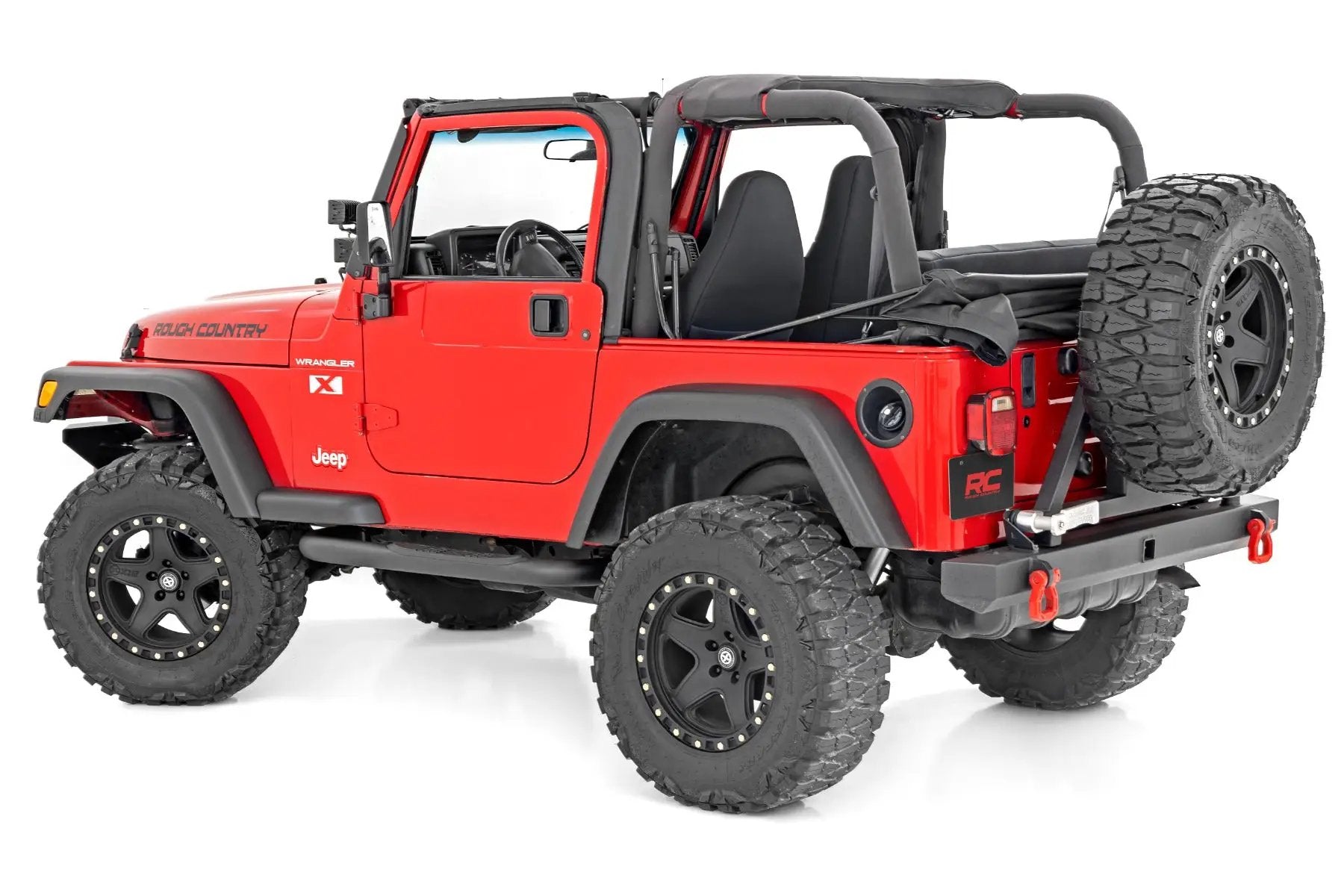 Rough Country Nerf Bar | 3inch tube | Jeep Wrangler TJ (97-06)/Wrangler YJ (87-95) by Rough Country