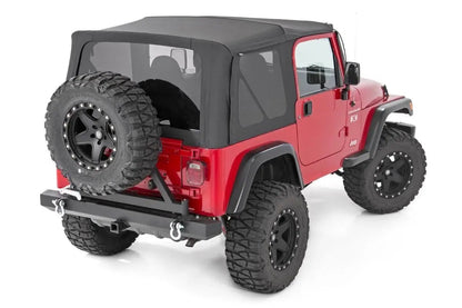 Rough Country Soft Top | Replacement | Black | Half Doors | Jeep Wrangler YJ 4WD (87-95) by Rough Country