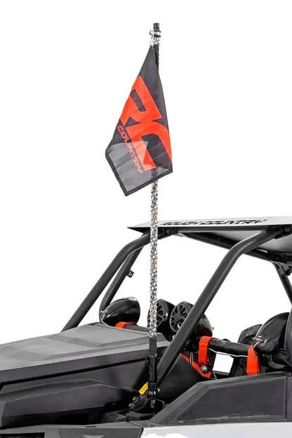 Rough Country Whip Mount | Cage | 4' Multl-Color LED Whip Pair | Polaris RZR XP 1000 by Rough Country
