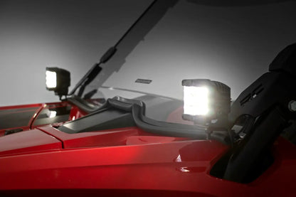 Rough Country LED Light Kit | Cage Mount | 2" Chrome Pair | Wide Angle | Honda Talon 1000 by Rough Country