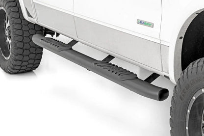 Rough Country Oval Nerf Step | Crew Cab | Black | Ford F-150 2WD/4WD (2009-2014) by Rough Country