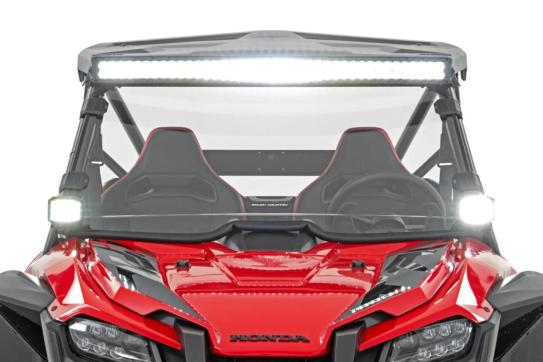 Rough Country LED Light Kit | Front Mount | 40" Black Dual Row | White DRL | Honda Talon 1000 by Rough Country