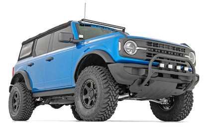 Rough Country Nudge Bar | 20 Inch BLK DRL Single Row LED | Ford Bronco 4WD (2021-2025) by Rough Country
