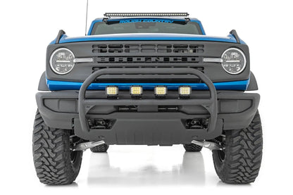 Rough Country LED Light Kit | Upper Windshield | 40" Black Single Row | Ford Bronco (21-25) by Rough Country