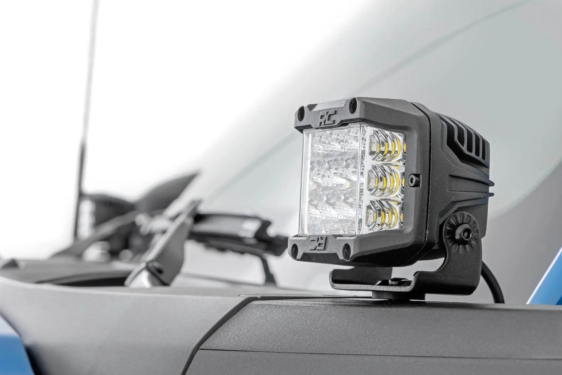 Rough Country LED Light Kit | Ditch Mount | 2" Black Pair | Flood Pattern | Ford Bronco (21-25) by Rough Country
