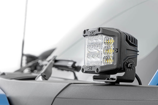 Kit de luces LED | Montaje en zanja | Par de 2" negras | DRL ámbar | Ford Bronco (21-25)