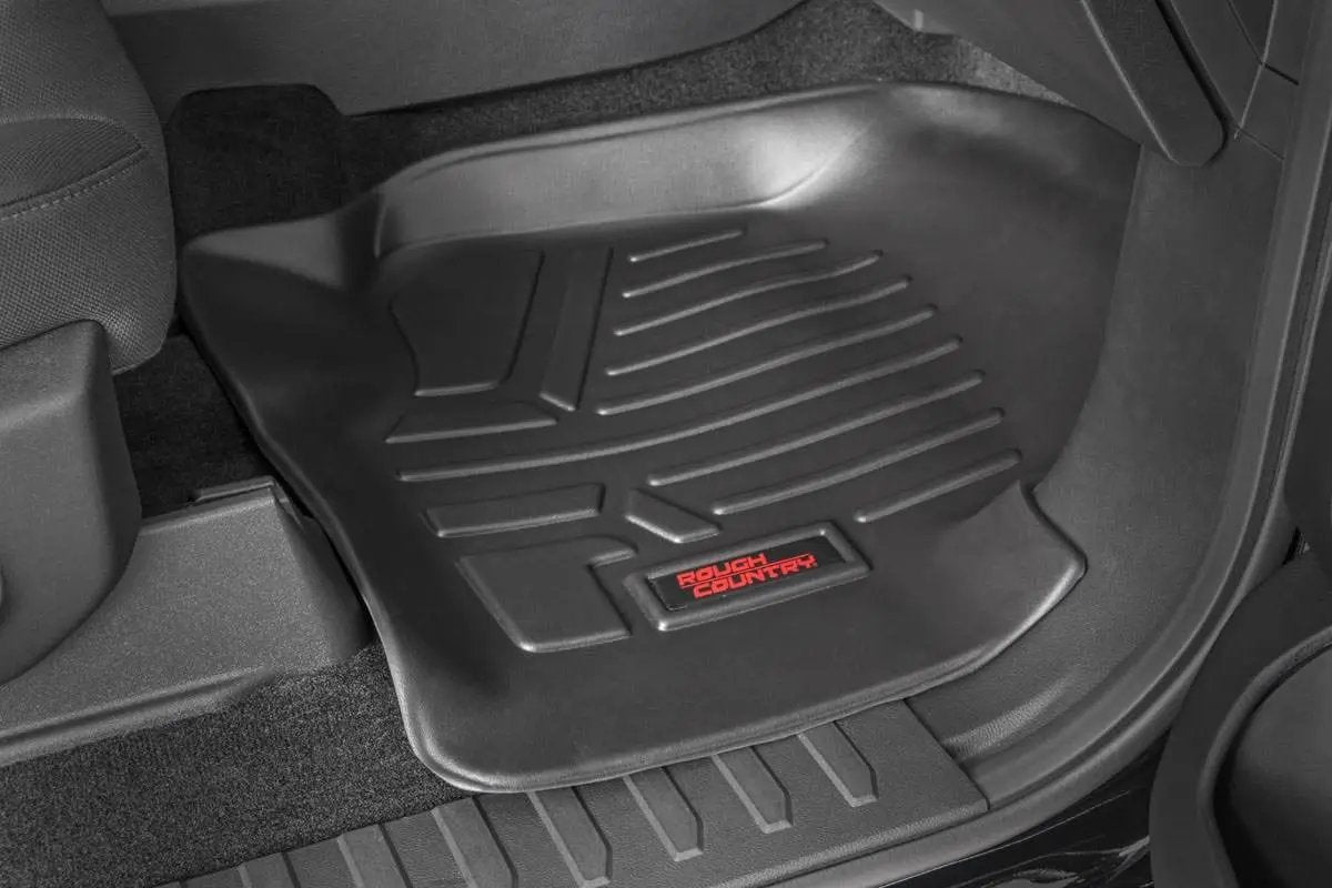 Rough Country Floor Mats | FR & RR | FR Buckets | Ford F-150 (15-25)/F-150 Lightning (22-25)/Raptor (17-25) by Rough Country