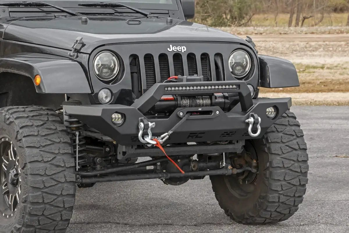 Rough Country Front Bumper | Sport | OE Fog | Jeep Gladiator JT/Wrangler JK & JL/Wrangler Unlimited by Rough Country