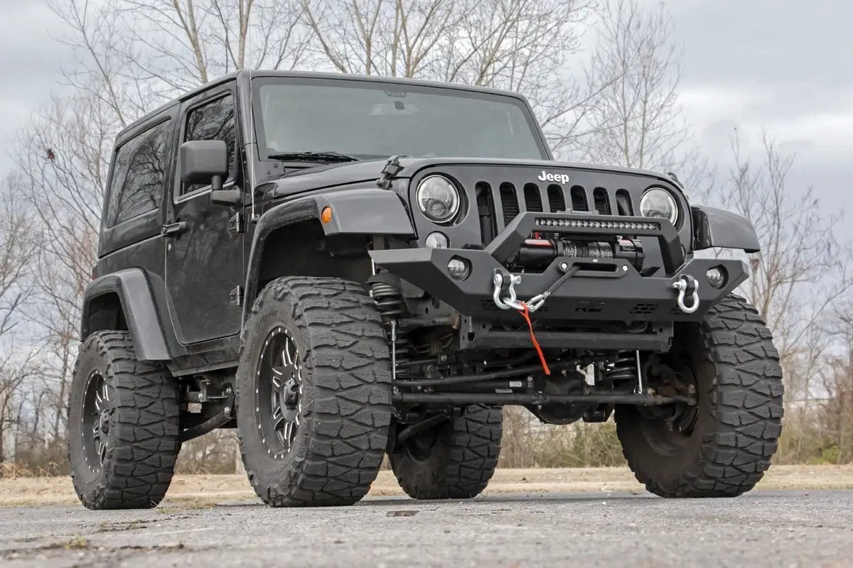 Rough Country Front Bumper | Sport | OE Fog | Jeep Gladiator JT/Wrangler JK & JL/Wrangler Unlimited by Rough Country