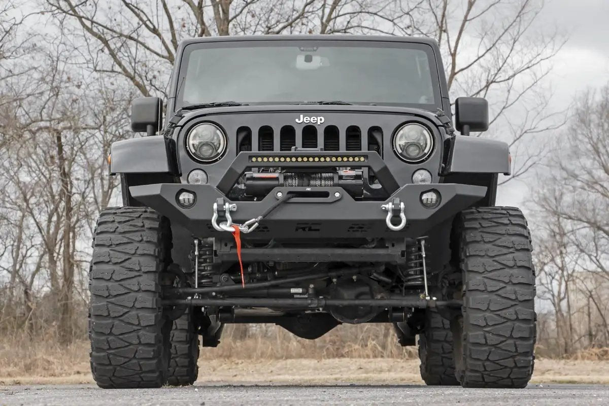Rough Country Front Bumper | Sport | OE Fog | Jeep Gladiator JT/Wrangler JK & JL/Wrangler Unlimited by Rough Country