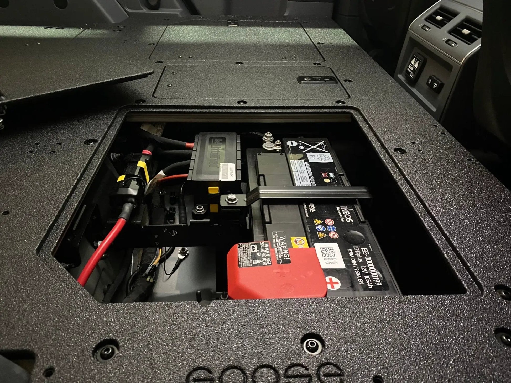 Ineos - Grenadier - 2024-Present - 1st Gen - Explore Series - Second Row Seat Delete Plate System by Goose Gear