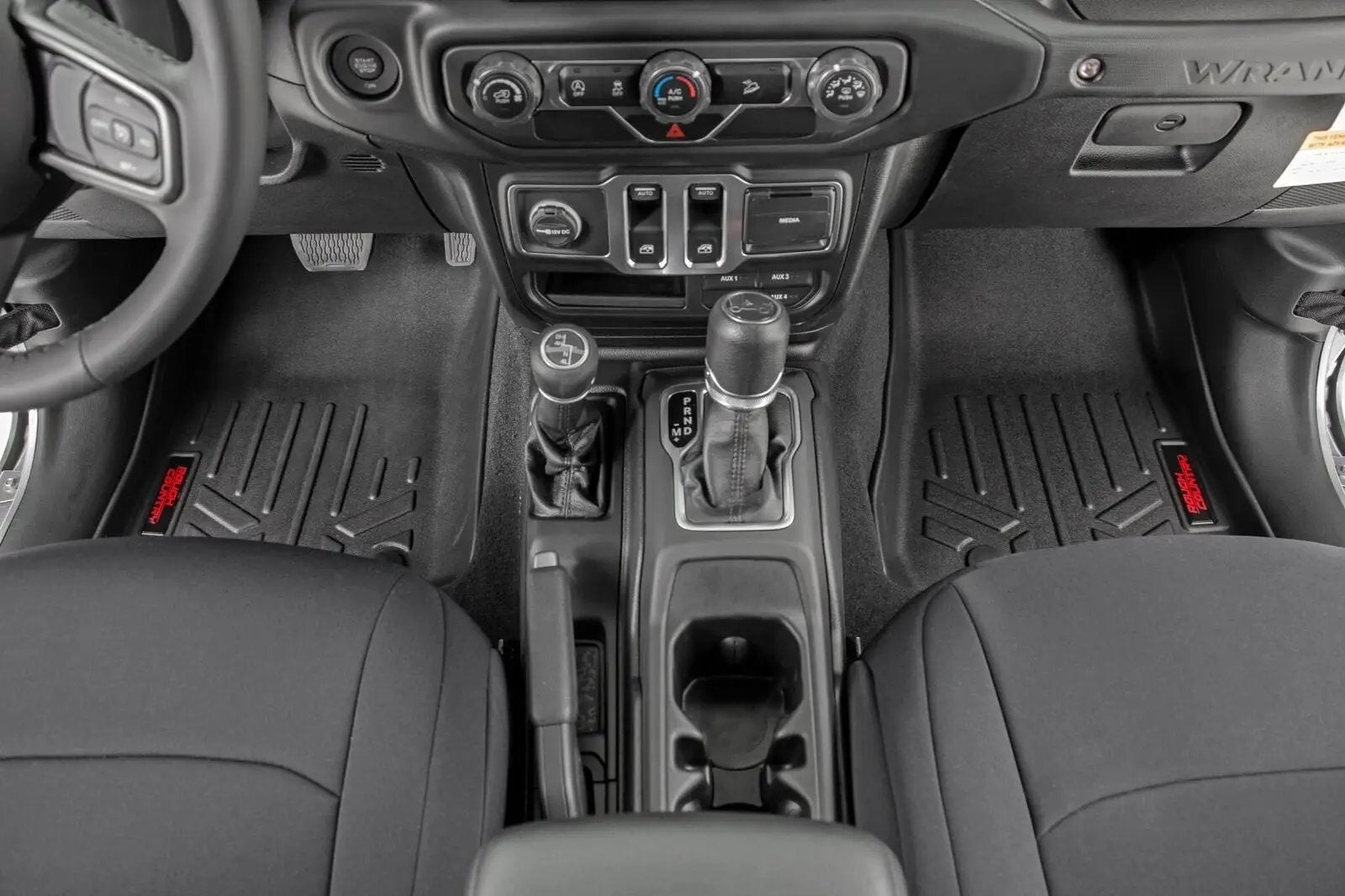 Rough Country Floor Mats | FR | 2 Door | Jeep Gladiator JT (20-24)/Wrangler JL (18-24)/Wrangler Unlimited (18-24) by Rough Country