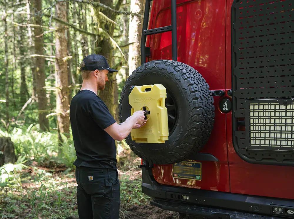 Flatline Van Co. Tire Carrier Rotopax Mount by Flatline Van Co.