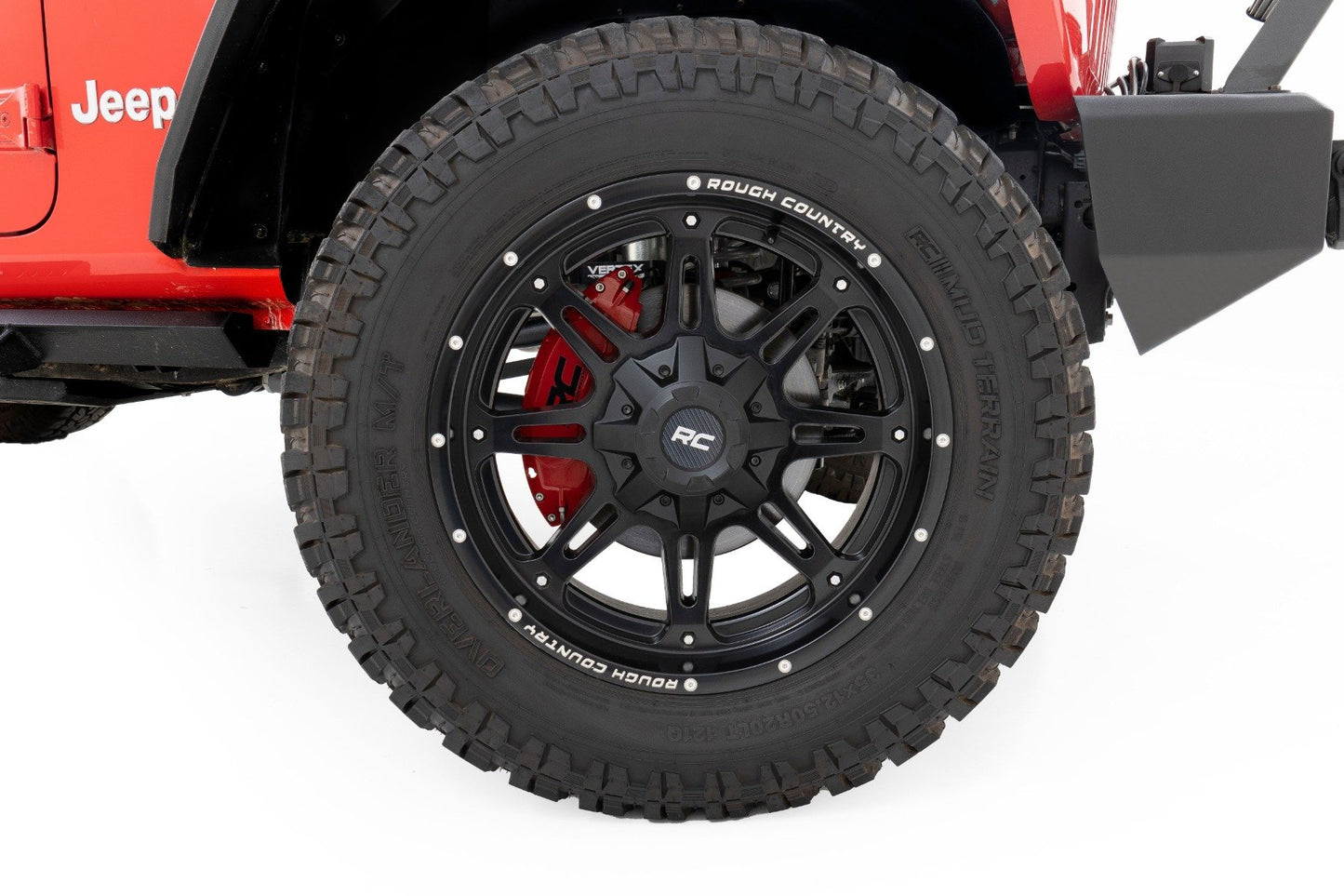 Rough Country Caliper Covers | Front and Rear | Red | Sport | Jeep Gladiator JT/Wrangler JL (18-26)