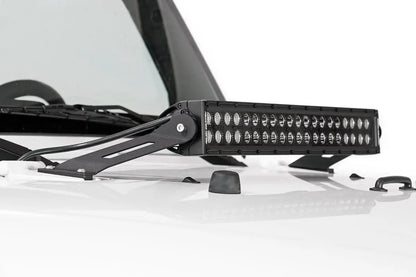 Rough Country LED Light Mount | Hood | 20" | Jeep Wrangler JK/Wrangler Unlimited (07-18) by Rough Country