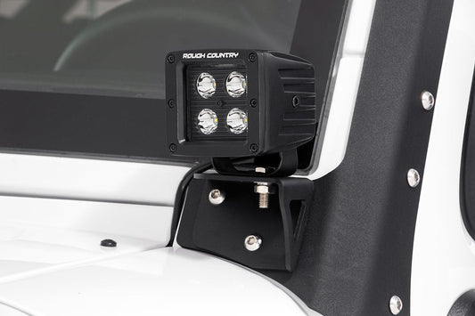 Soporte de luz LED | Parabrisas inferior | Pod | Jeep Wrangler JK/Wrangler Unlimited (07-18)