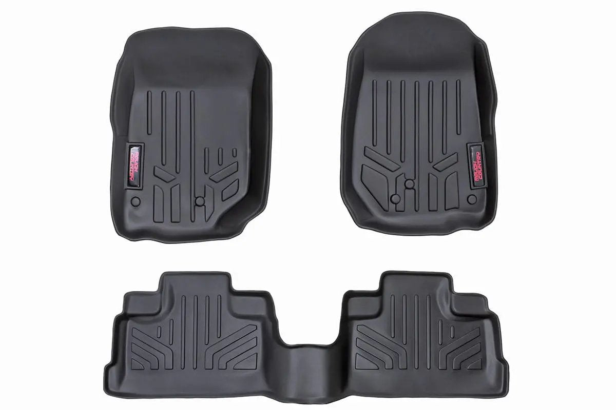 Rough Country Floor Mats | FR & RR | 4 Door | Jeep Wrangler Unlimited 2WD/4WD (2007-2013) by Rough Country