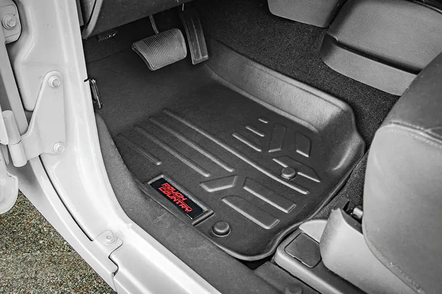 Rough Country Floor Mats | FR & RR | 4 Door | Jeep Wrangler Unlimited 4WD (2018-2025) by Rough Country