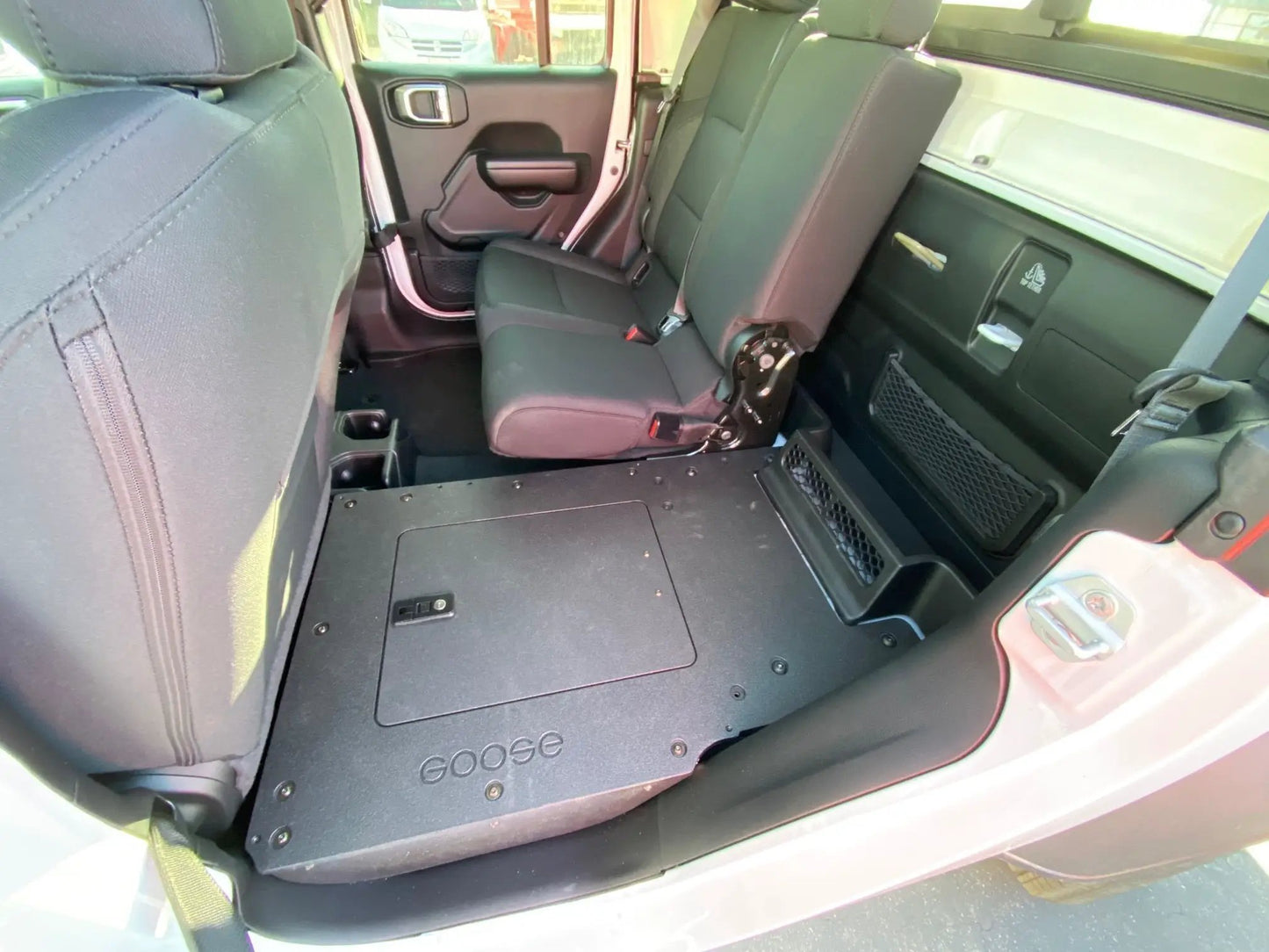 Jeep Gladiator 2019-Present JT 4 Door - Second Row Seat Delete Plate System by Goose Gear