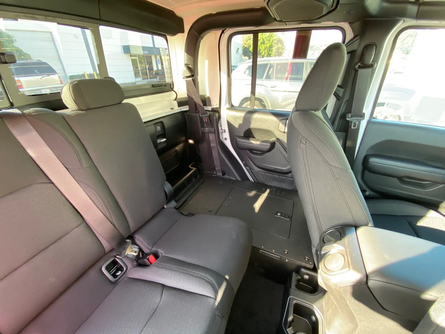 Jeep Gladiator 2019-Present JT 4 Door - Second Row Seat Delete Plate System by Goose Gear