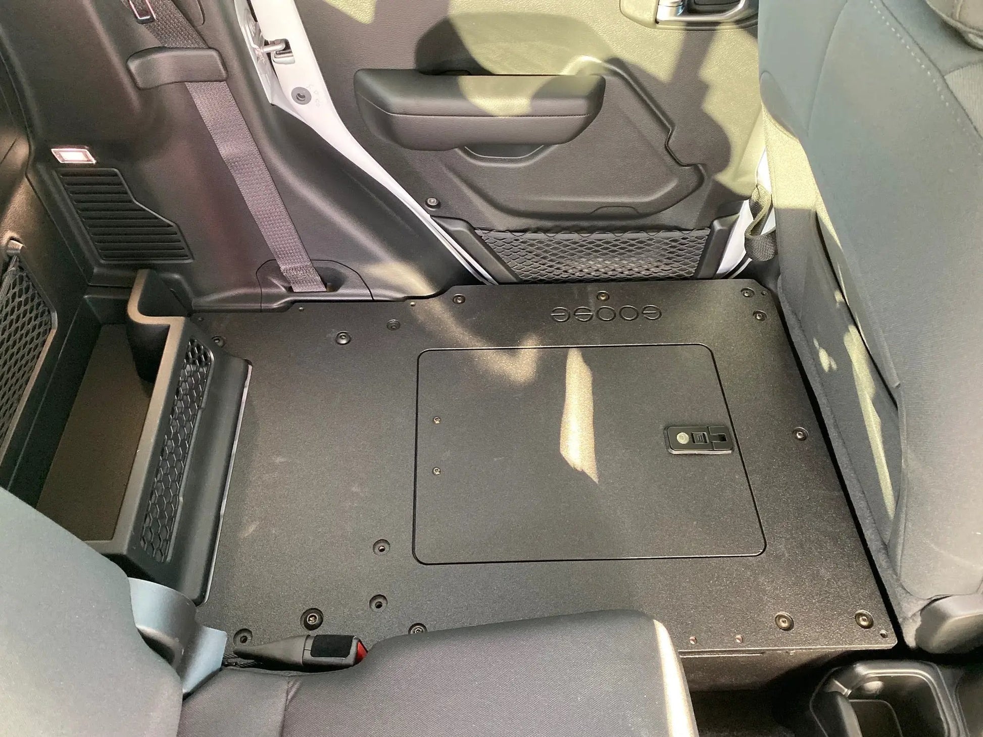 Jeep Gladiator 2019-Present JT 4 Door - Second Row Seat Delete Plate System by Goose Gear