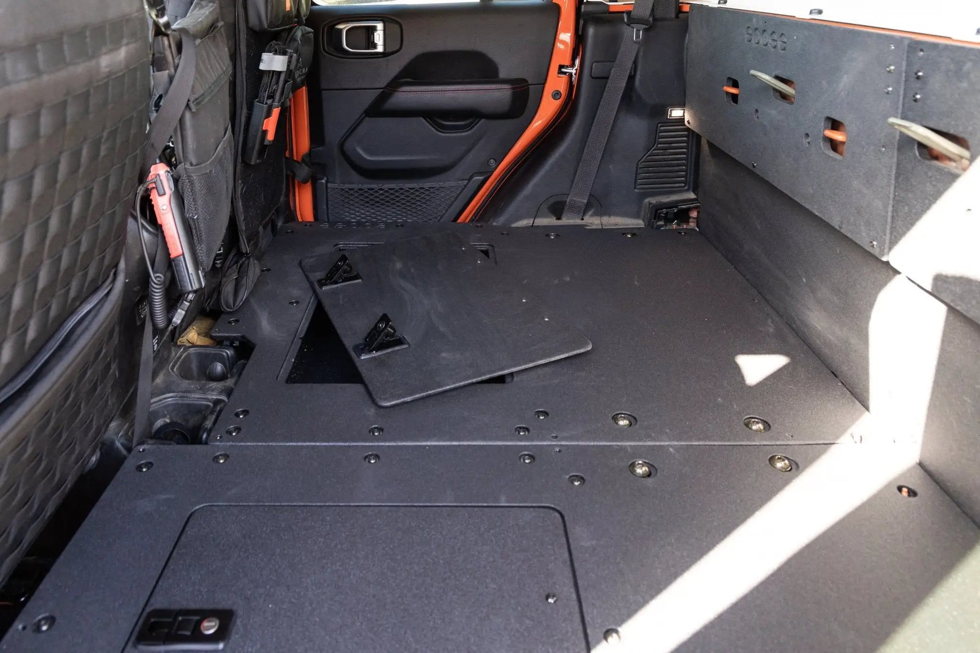 Jeep Gladiator 2019-Present JT 4 Door - Second Row Seat Delete Plate System - Extended Platform by Goose Gear