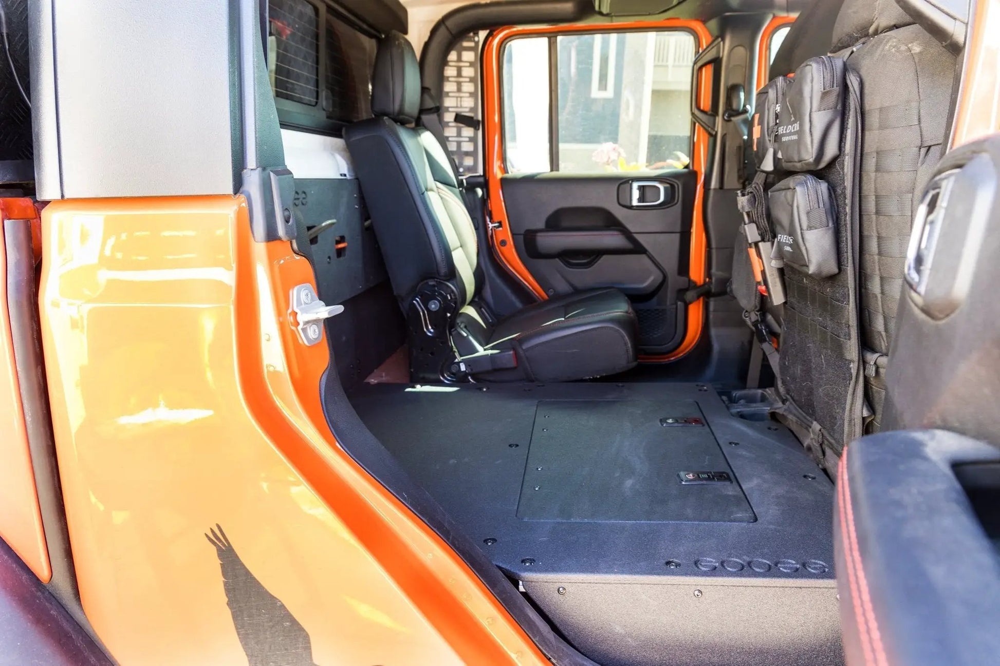 Jeep Gladiator 2019-Present JT 4 Door - Second Row Seat Delete Plate System - Extended Platform by Goose Gear