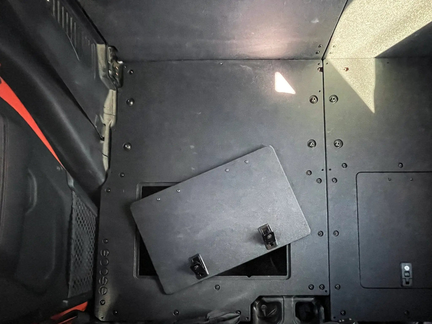 Jeep Gladiator 2019-Present JT 4 Door - Second Row Seat Delete Plate System - Extended Platform by Goose Gear