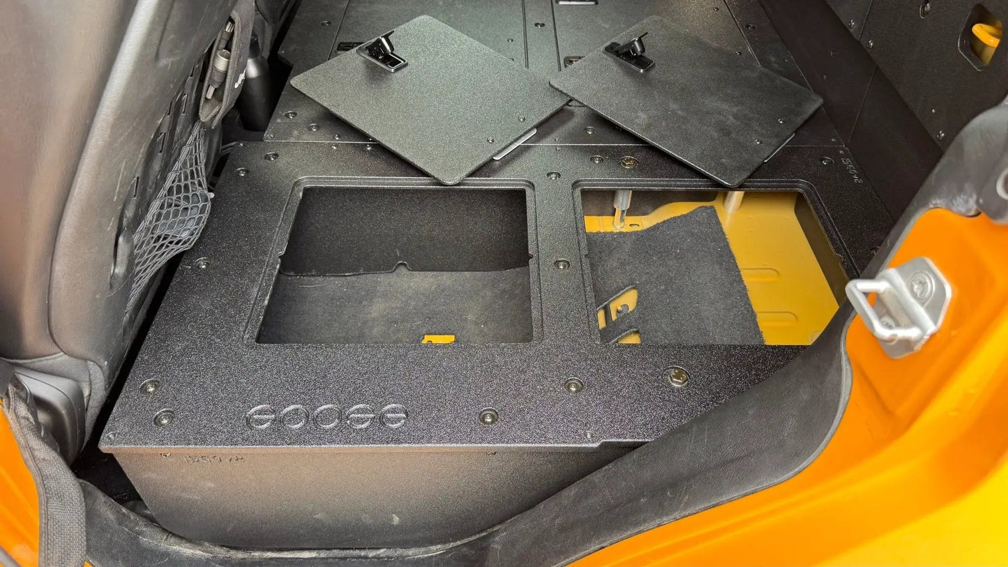Jeep Gladiator 2019-Present JT 4 Door - Second Row Seat Delete Plate System - High Platform by Goose Gear